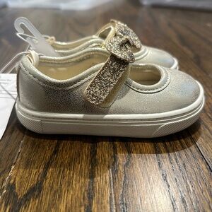 Carters Gold Sneakers with Glitter strap